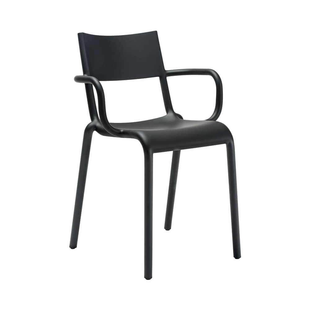 Fauteuil empilable Generic A plastique noir - Kartell - Noir - Polypropylène