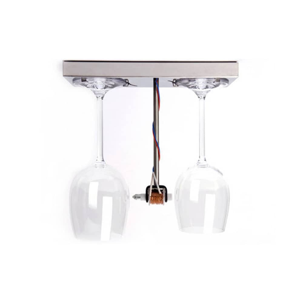 Sonnette Bottoms Up Doorbell verre métal - DROOG DESIGN - POP CORN - Transparent & acier - Acier inoxydable, Cristal