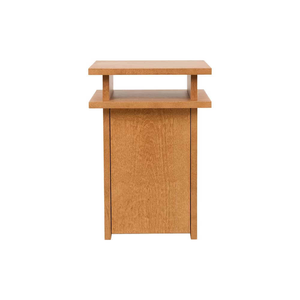 Table de chevet Ratio bois naturel / 1 porte - Frama  - Bouleau brun chaud - Bouleau massif, Contreplaqué de bouleau, MDF