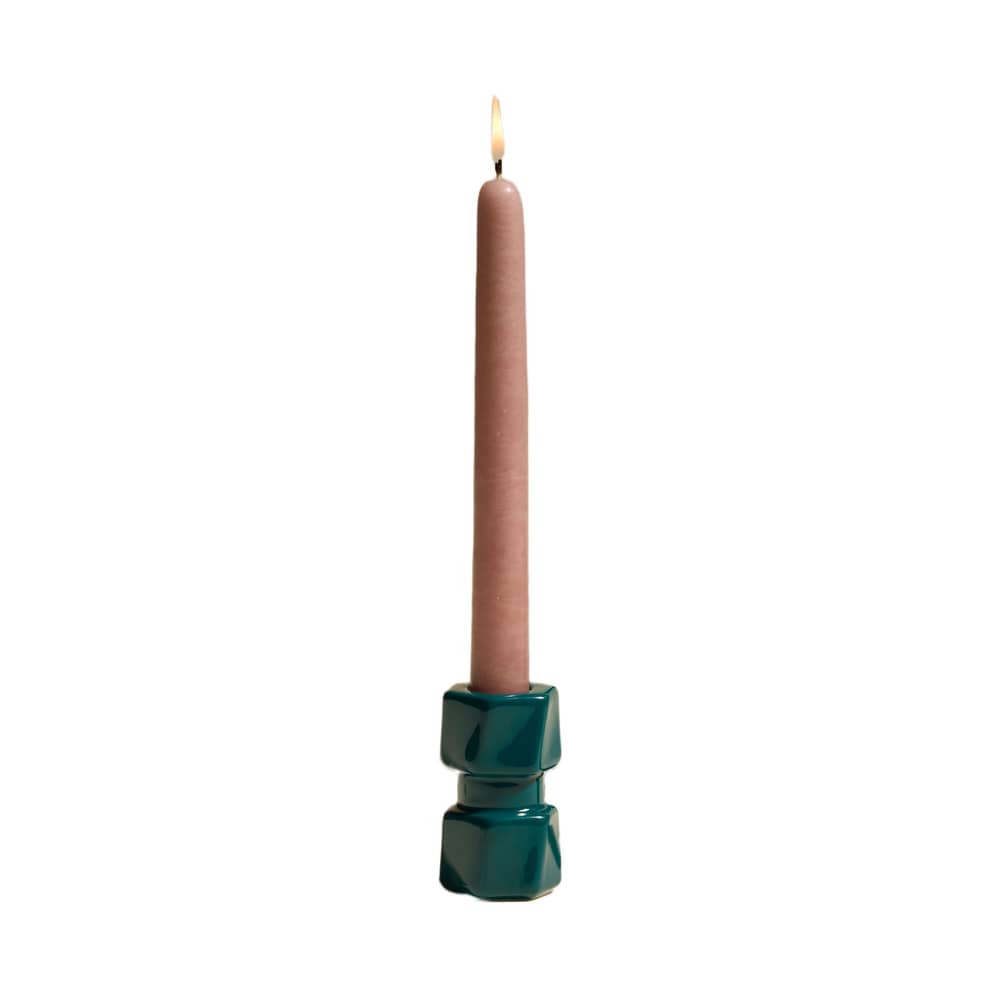 Colonna Petit Candle stick ceramic blue / H 7.5 cm - Maison Sarah Lavoine - Sarah blue - Glazed ceramic