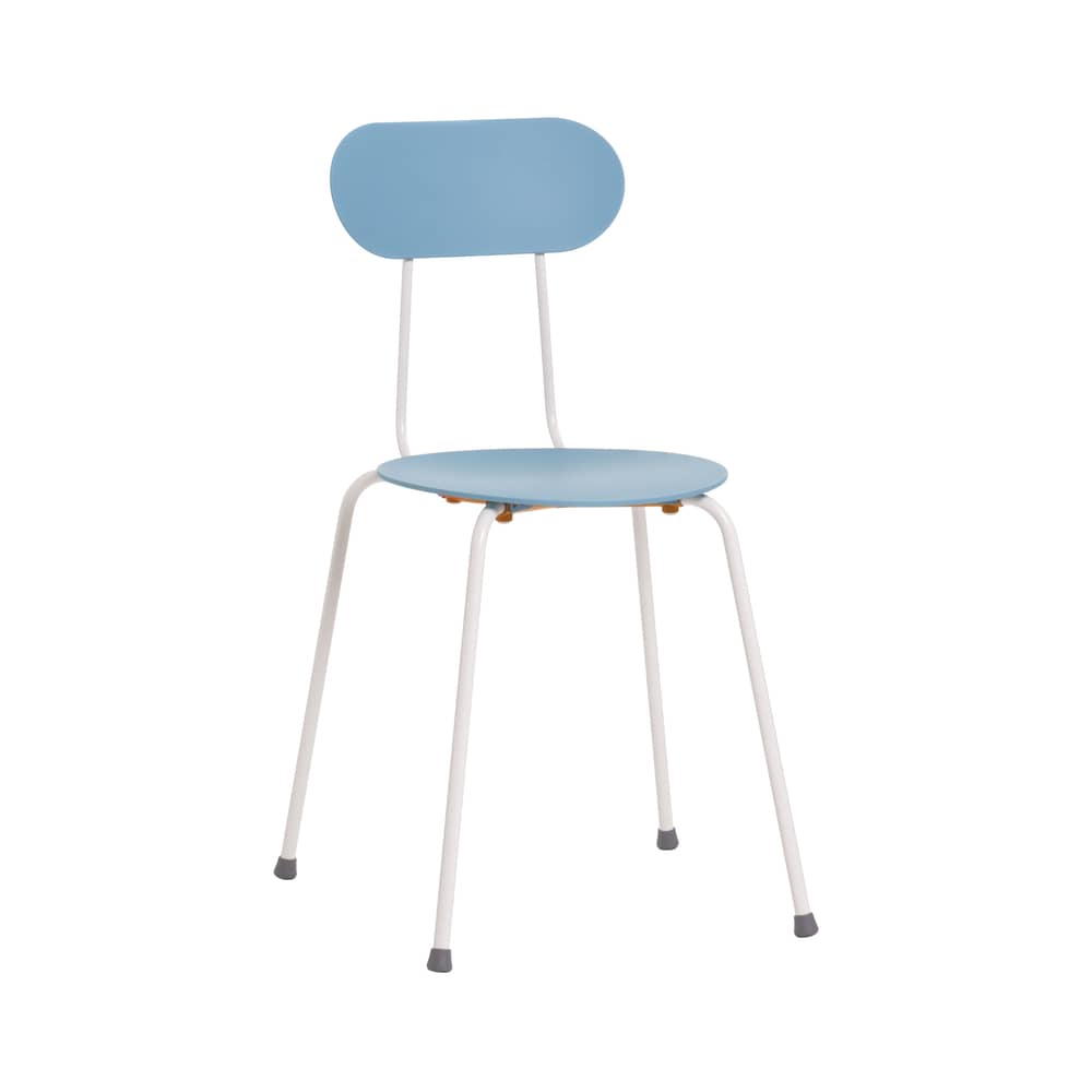 Chaise empilable Mariolina plastique bleu / Enzo Mari, 2002 - Magis - Bleu ciel / Piètement blanc - Acier verni, Polypropylène