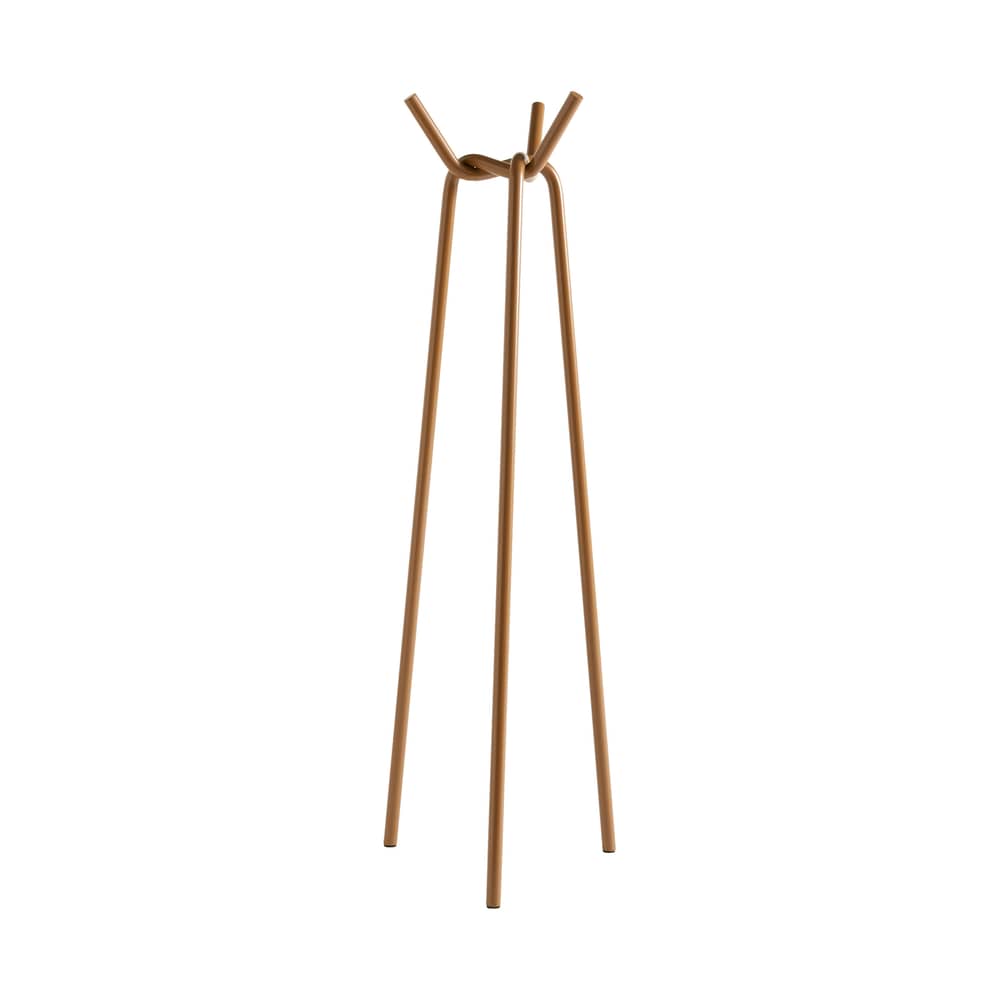 Kleiderständer mit Fuß Knit metall braun / Stahl - H 161 cm - Hay - Karamell - lackierter Stahl