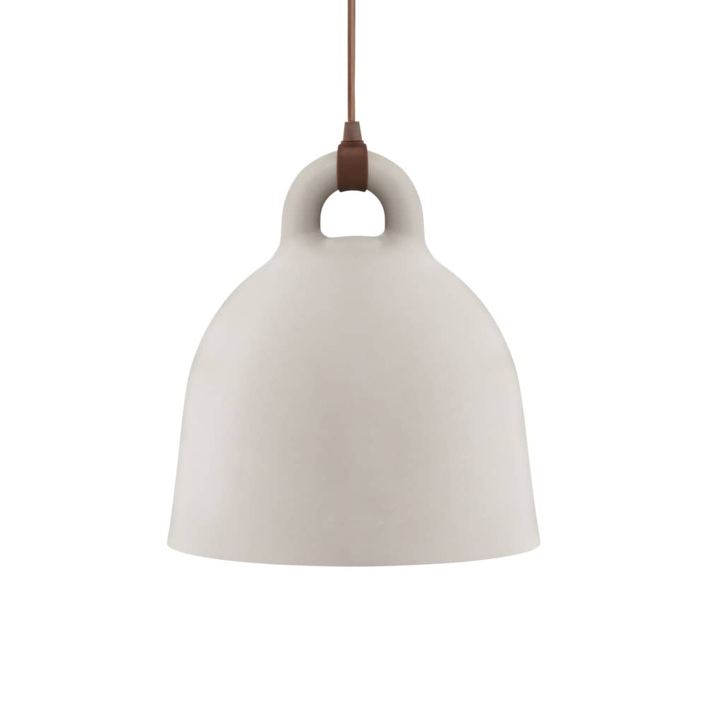 Bell Pendant metal beige Medium Ø 42 cm - Normann Copenhagen - Matt Sand & White inside - Aluminium