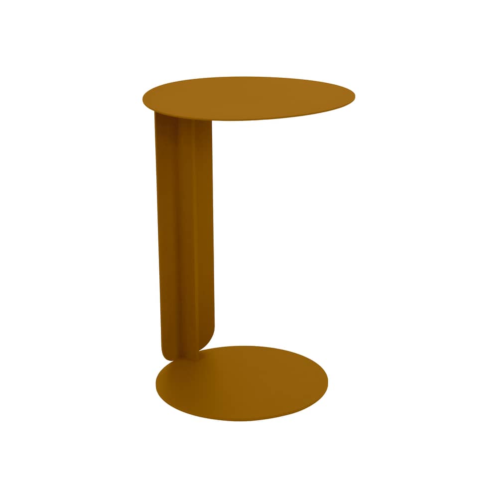 Table d\'appoint Bebop métal jaune / Ø 40 x H 60 cm - Fermob - Pain d\'épices - Acier, Aluminium