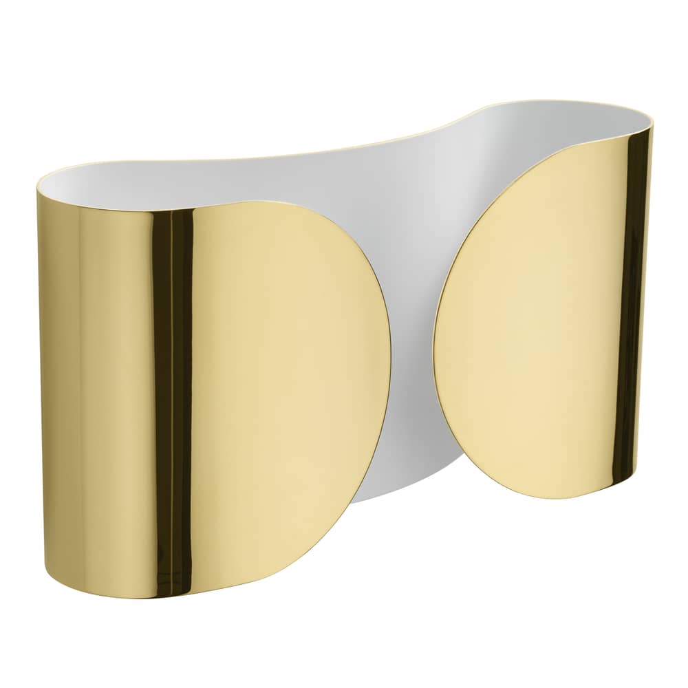 Foglio Wall light gold metal / Metal - L 37 cm - Flos - Gold - Steel