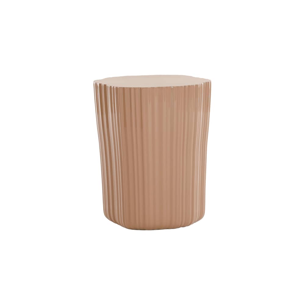 Beistelltisch Corteza plastikmaterial beige / 36 x 38 x H 48 cm - Kartell - Puder - Recyceltes Polyethylen