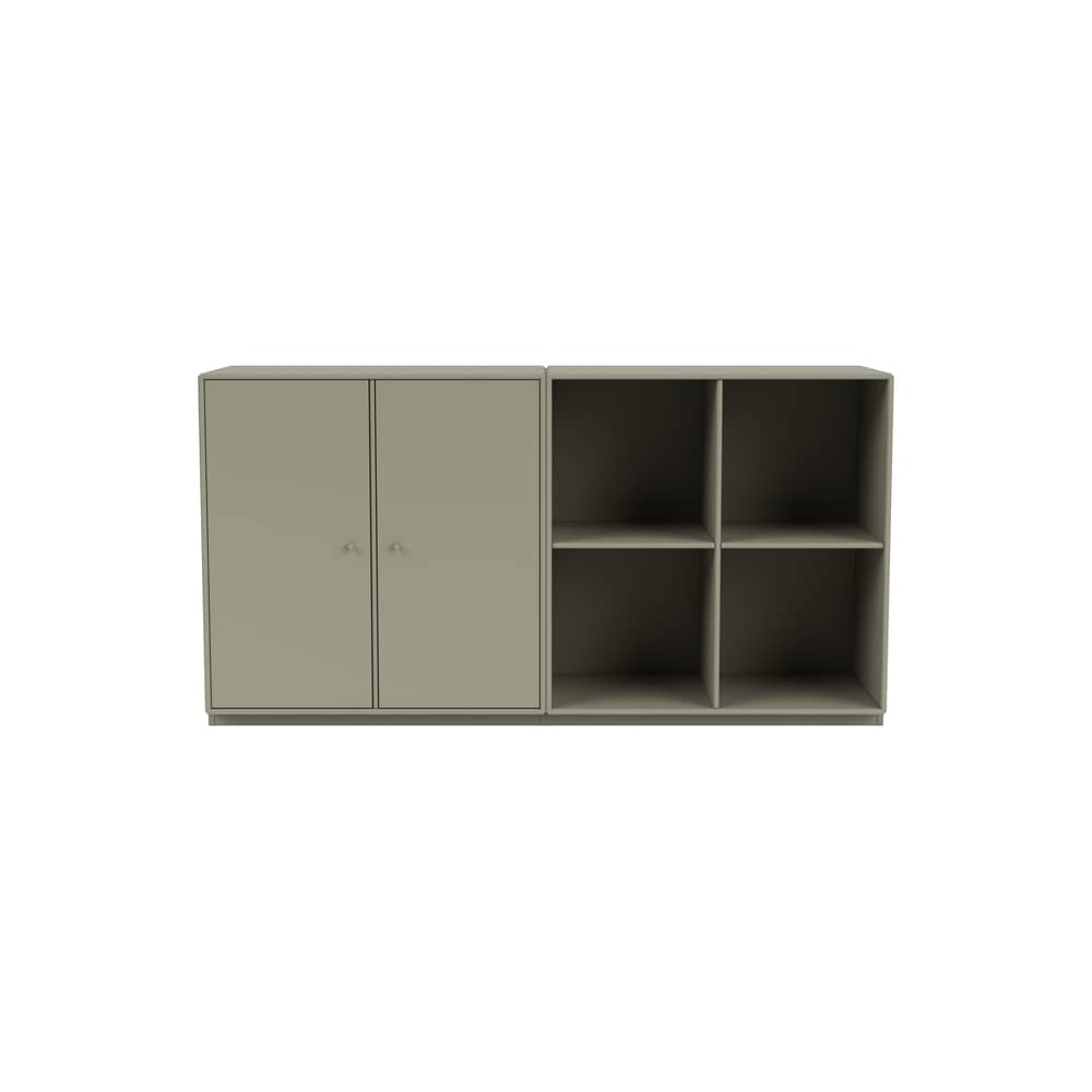 Pair Dresser wood grey / W 139.2 x D 38 x H 72.6 cm - MONTANA - Fennel 144 - Lacquered MDF
