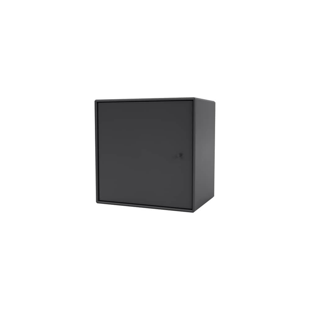 Montana Mini 1003 Wall storage wood grey / Straight Door - 35 x 35 x D 25 cm - MONTANA - Charcoal grey 04 - Lacquered MDF