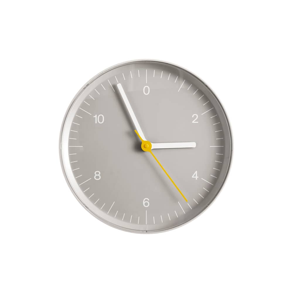 Wanduhr  plastikmaterial grau / Jasper Morrison, 2008 - Recycled - Hay - Grau - Aluminium, Polyacryl, Recyceltes ABS