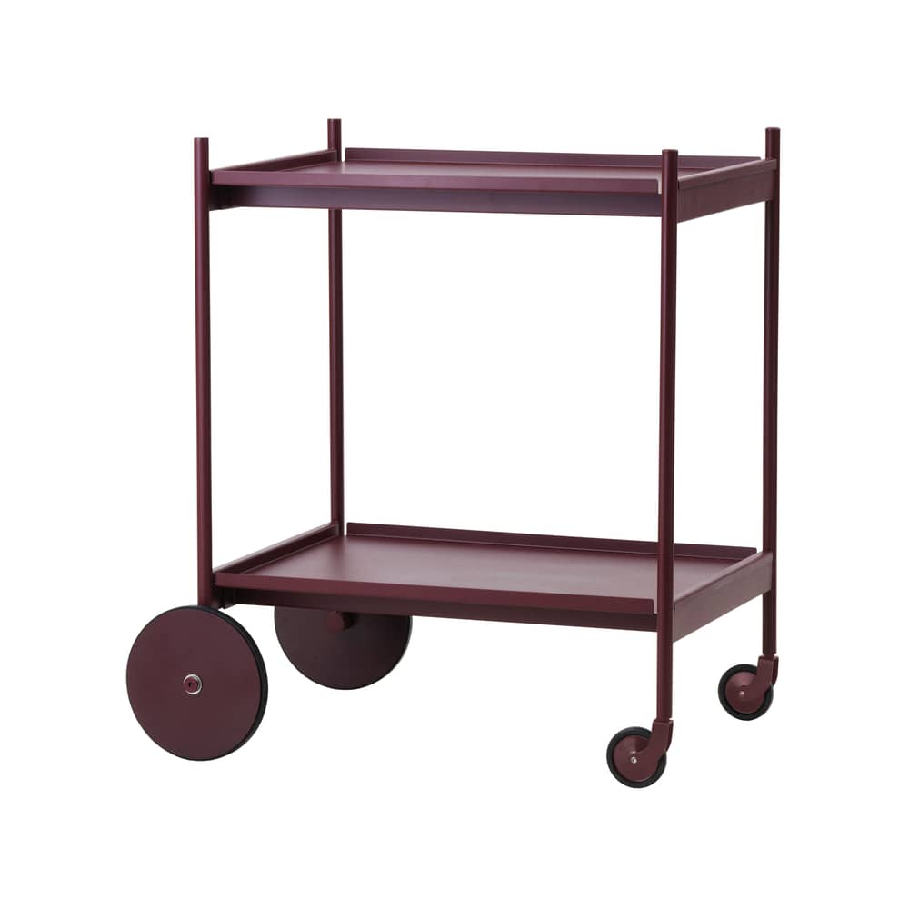 Desserte Rul métal violet / Plateaux amovibles - Normann Copenhagen - Bordeaux - Acier thermolaqué, MDF