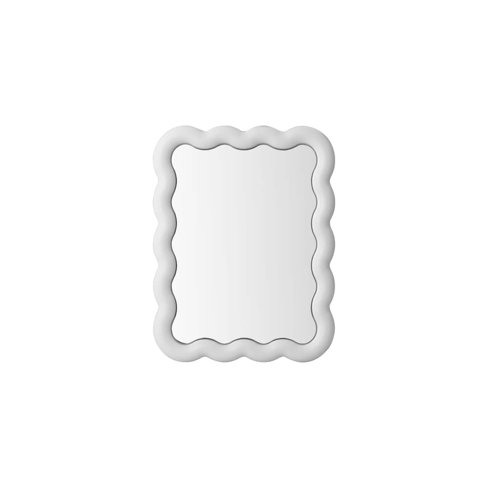 Specchio luminoso Illu LED materiale plastico bianco / L 50 x H 65 cm - Normann Copenhagen - 50 x 65 cm / Bianco - Acciaio, Acrilico, Vetro