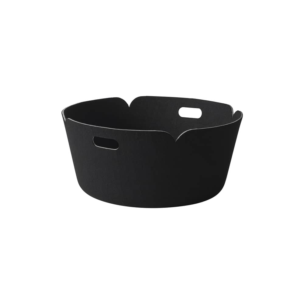 Korb Restore textil schwarz / Ø 52 cm - Muuto - Schwarz - Filz, recycelt