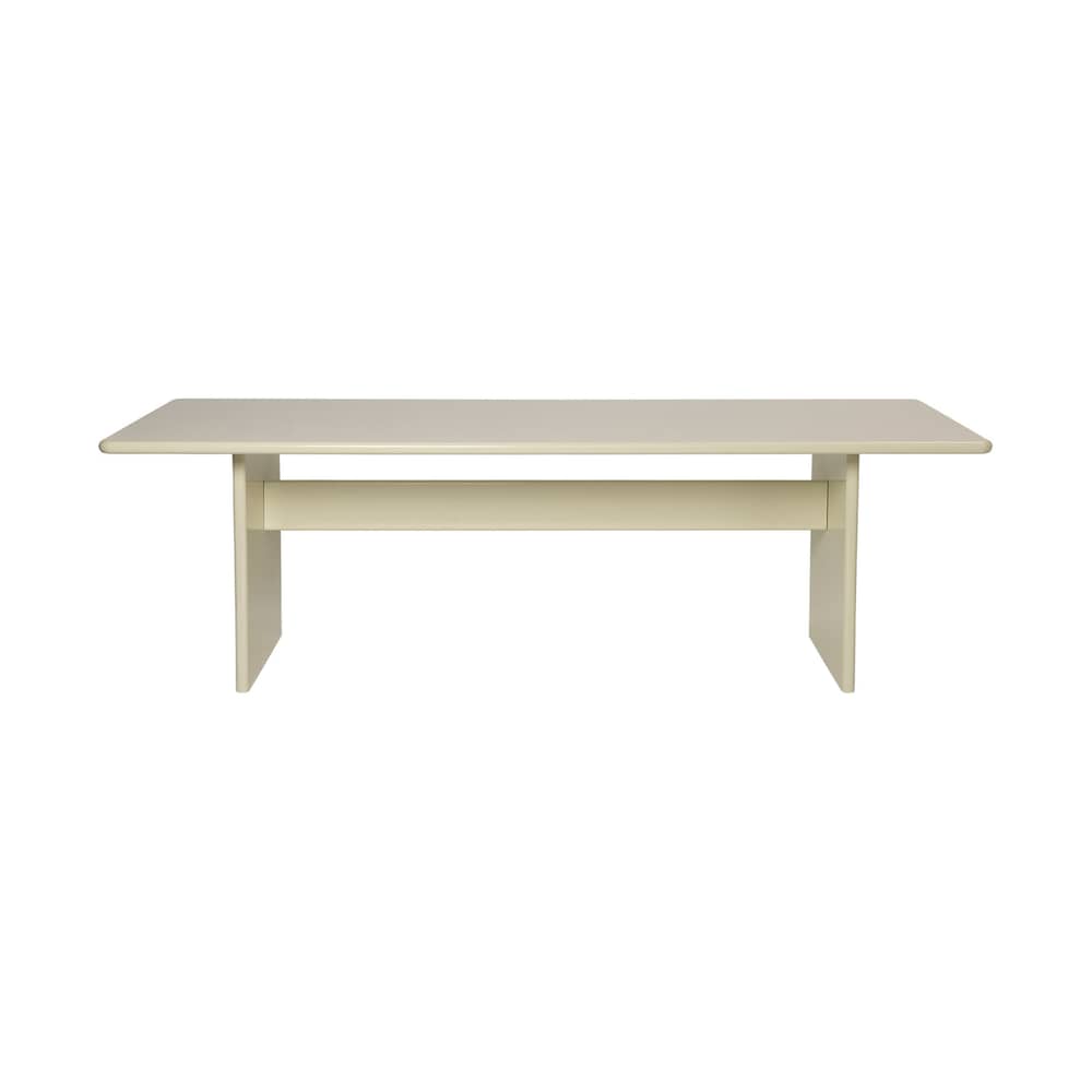 Rink Large Rectangular table wood beige / 240 x 90 cm - Ferm Living - Eggshell - Lacquered MDF