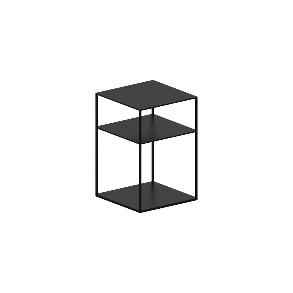 Slim Irony Triplet End table metal black / 31 x 31 x H 46 cm - Zeus - 31 x 31 x H 46 cm / Copper black - Steel