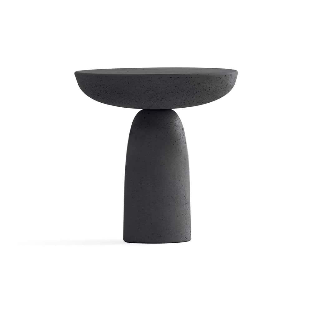 Table d\'appoint Olo Concrete / Ø 50 x H 47 cm - Béton ciré - Mogg - Anthracite - Béton ciré