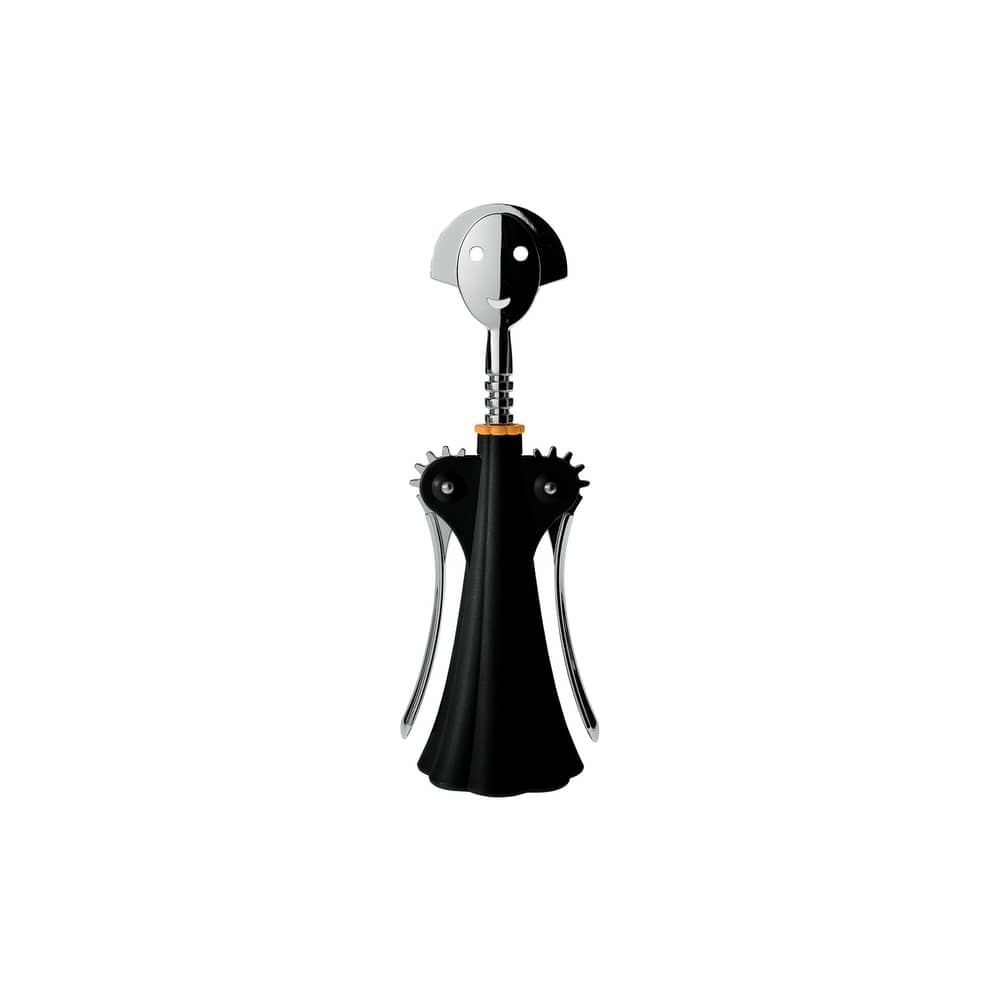Tire-bouchon Anna G. métal plastique noir - Alessi - Noir - Polyamide, Zamak chromé