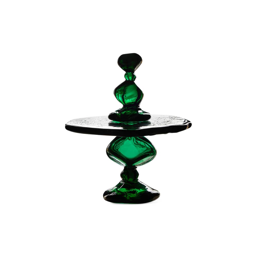 Alzata per dolci  vetro verde di Nienke Sikkema / Ø 32 cm - HK LIVING - Diopside - Vetro