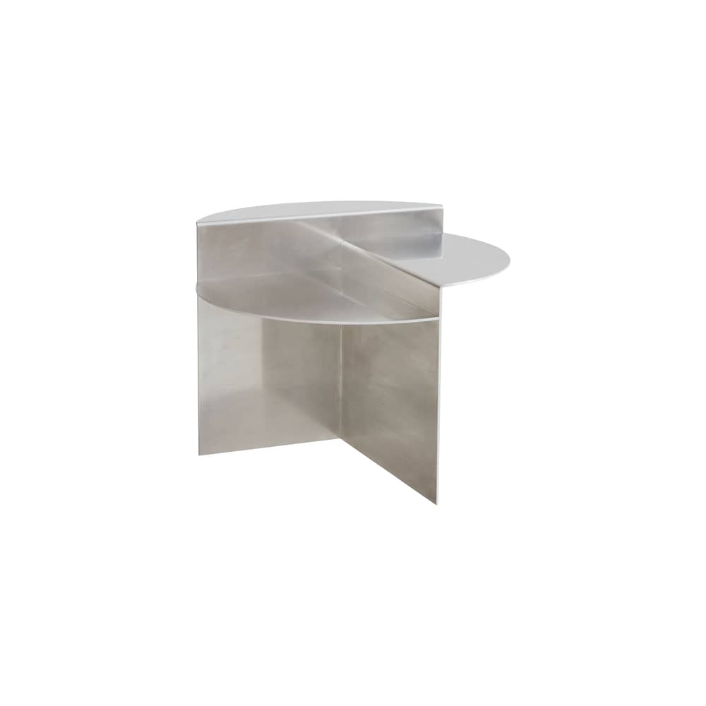 Table d\'appoint Rivet Side métal / L 51,3 x P 51,3 x H 40 cm - Frama  - Aluminium brut - Aluminium brut