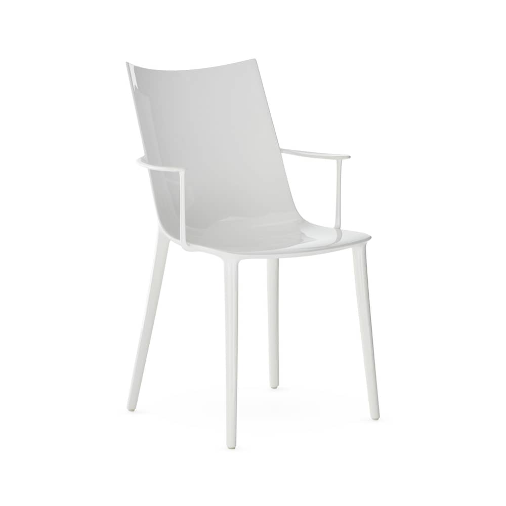 Chaise H.H.H blanc / Recyclé - Kartell - Blanc brillant - Technopolymère thermoplastique recyclé
