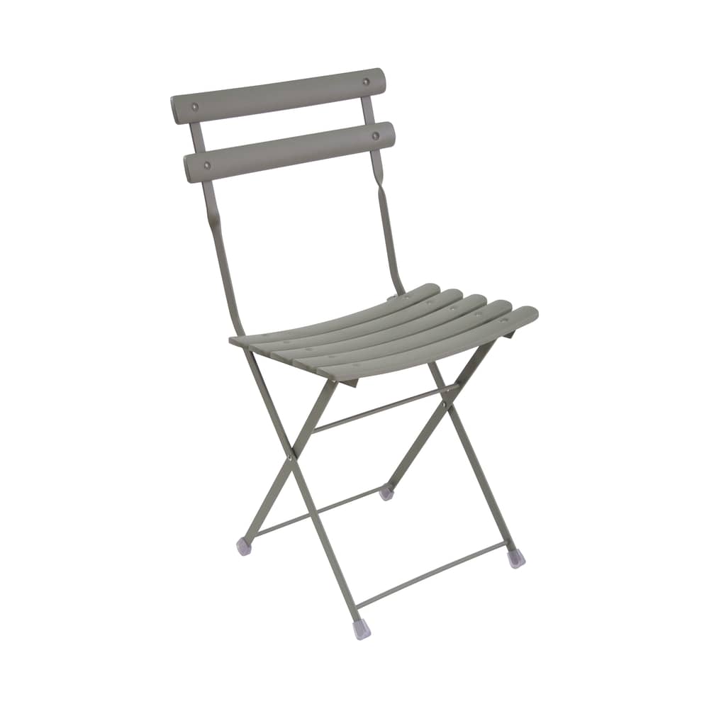 Chaise pliante Arc en Ciel métal - Emu - Gris - Acier verni
