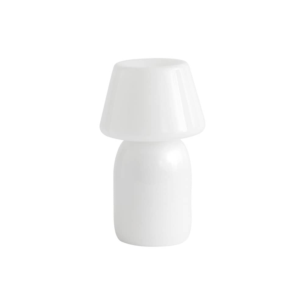 Kabellose, wiederaufladbare Außenlampe Apollo glas weiß / Mundgeblasenes Glas - Hay - Weiß - mundgeblasenes Glas