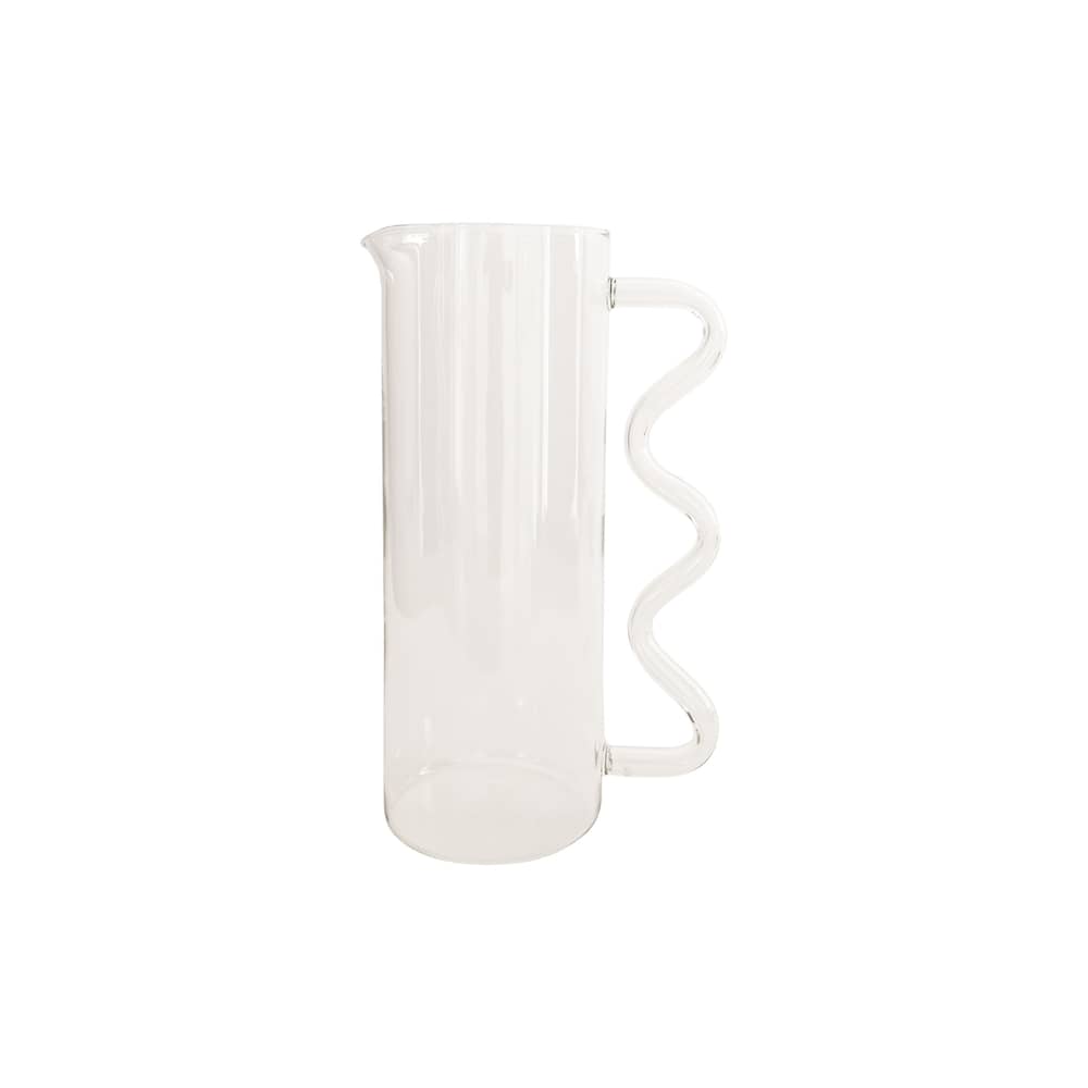 Karaffe Wave glas transparent / 1,4 L - Sophie Lou Jacobsen - Transparent - Borosilikatglas