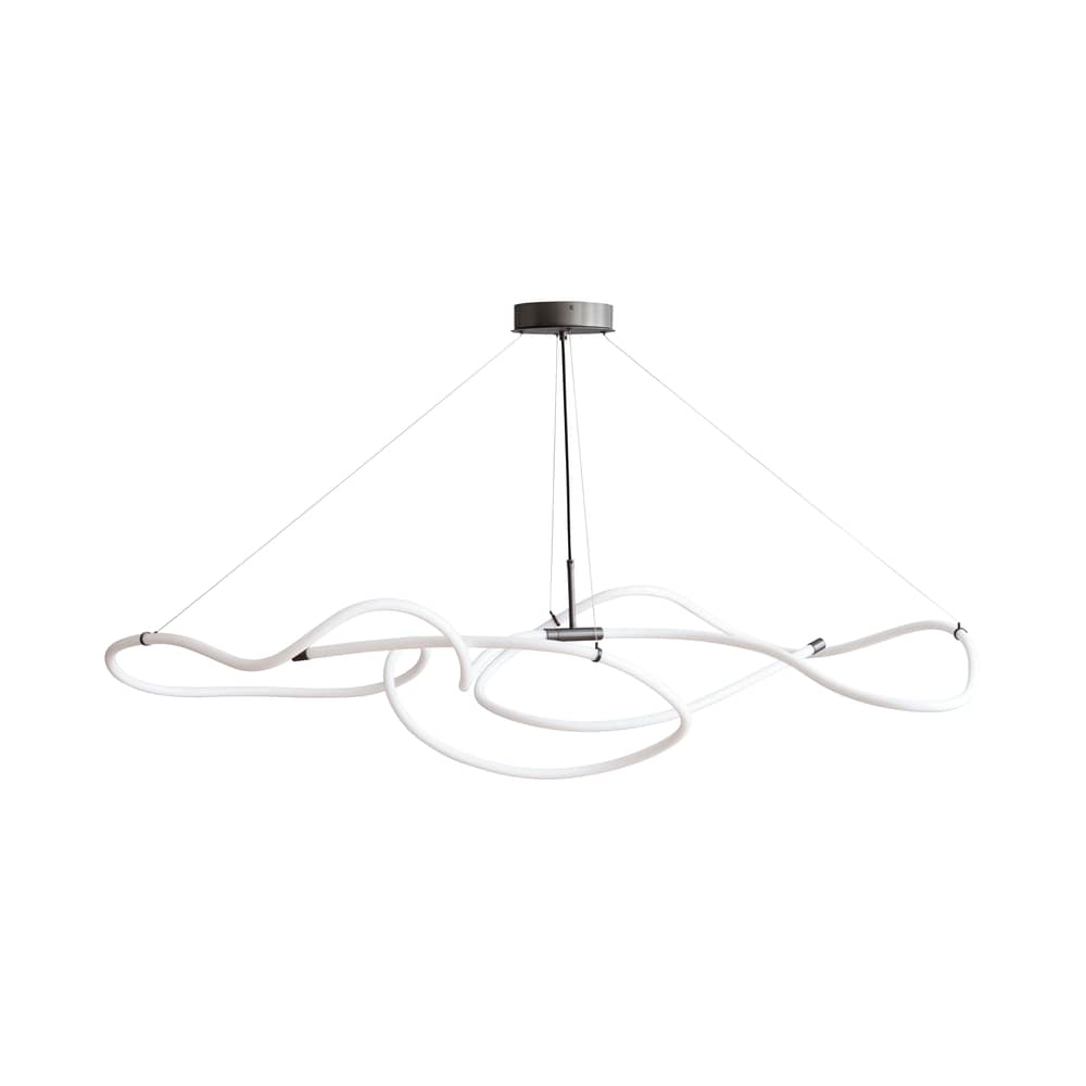 Pendelleuchte Ghost Big LED plastikmaterial weiß / 156 x 82 x H 52 cm - 101 COPENHAGEN - Weiß / Bronze - Eisen, Polyacryl