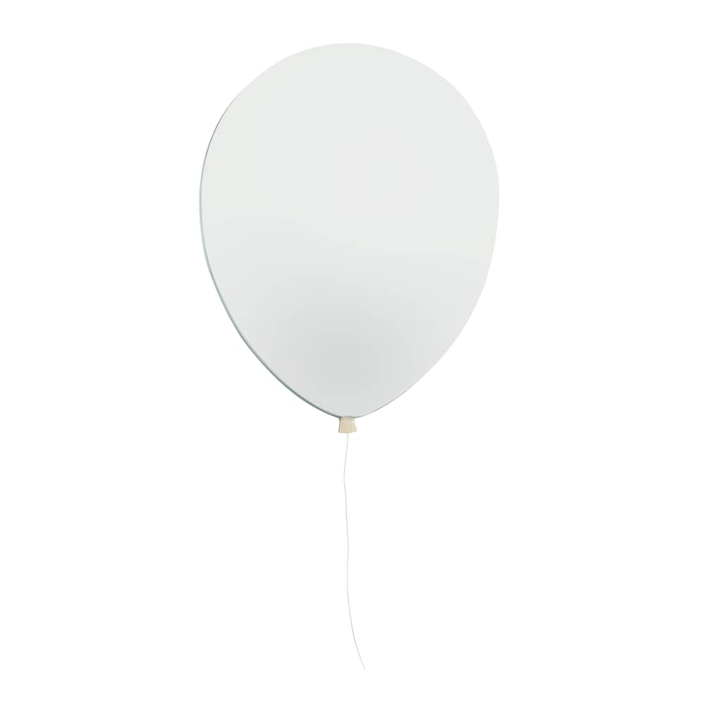 Specchio Balloon Big / Larg. 36 x H 46 cm - EO - H 46 cm / Specchio - Pelle, Rovere, Specchio