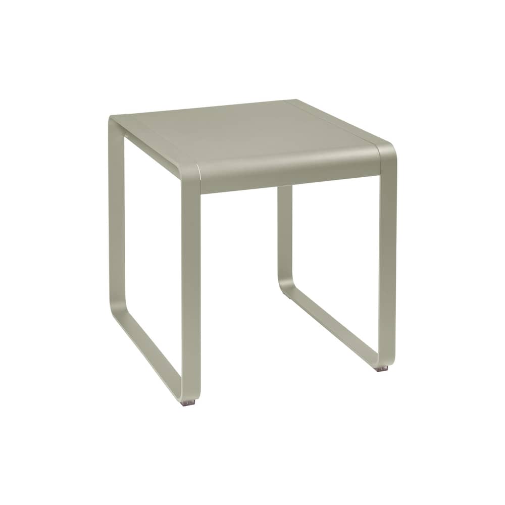 Tavolo rettangolare Bellevie metallo beige / 74 x 80 cm - Metallo - Fermob - Noce moscata - Alluminio