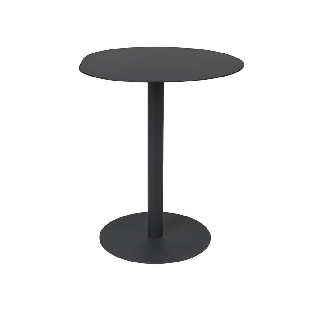 Tavolo rotondo Pond Café OUTDOOR metallo nero / Ø 64 cm - Forma asimmetrica - Ferm Living - Nero - Acciaio zincato verniciato a polvere