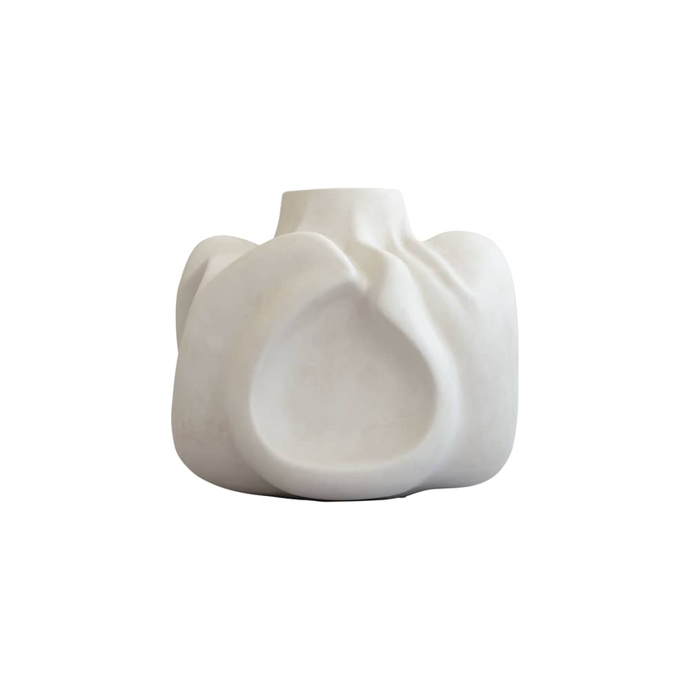 Vase Wabi Big / 55 x 55 x H 48 cm - 101 COPENHAGEN - Big / Blanc - Céramique émaillée