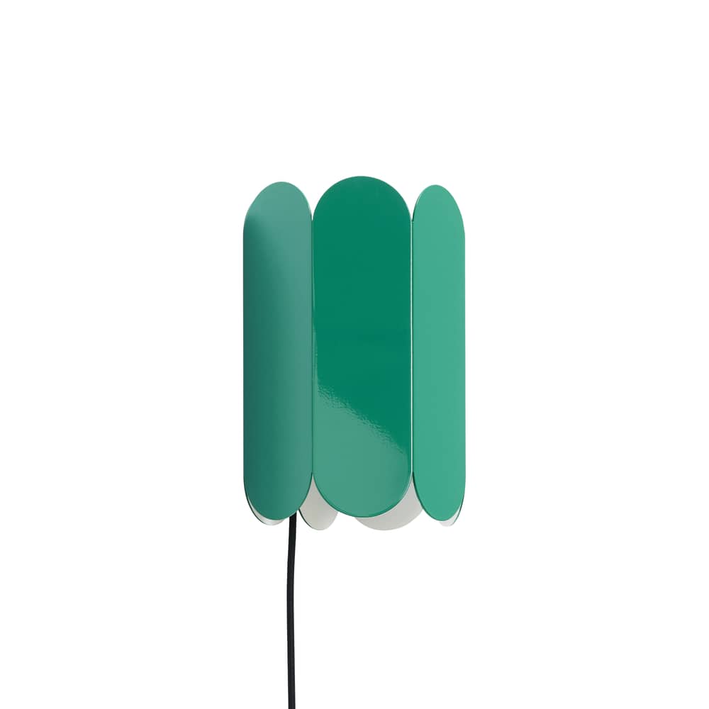 Applique avec prise Arcs métal vert / L 17 x H 25 cm - Hay - Vert - Acier