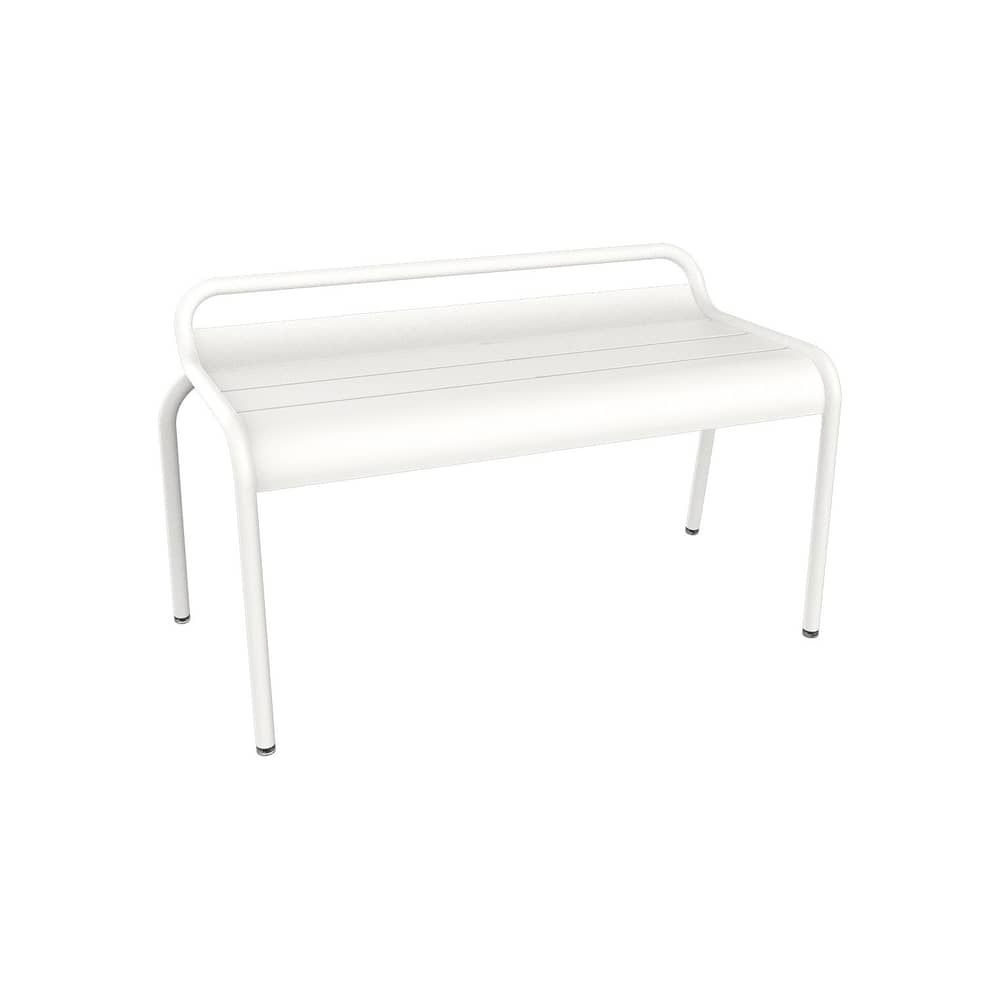 Banc empilable Luxembourg métal blanc / Compact - 2 places / L 90 cm - Fermob - Blanc coton - Aluminium