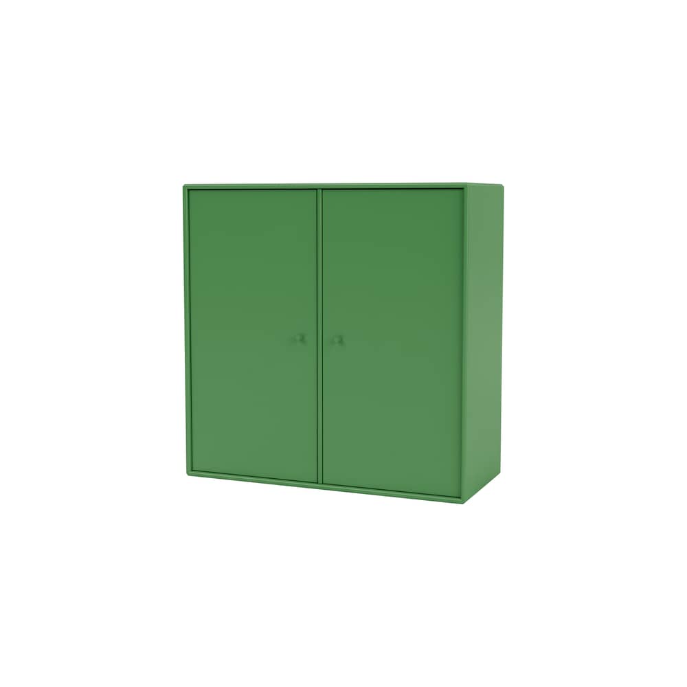 Portaoggetti da parete Cover Cabinet legno verde / L 69,6 x P 30 x H 69,6 cm - 2 supporti - MONTANA - Prezzemolo 152 - MDF laccato