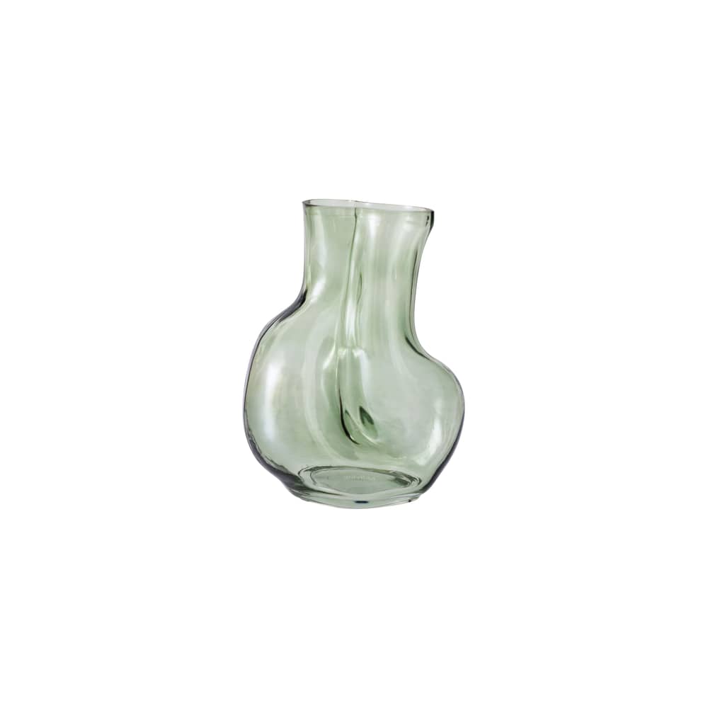 Vase Gleam verre vert / H 22 cm - HK LIVING - Olive - Verre