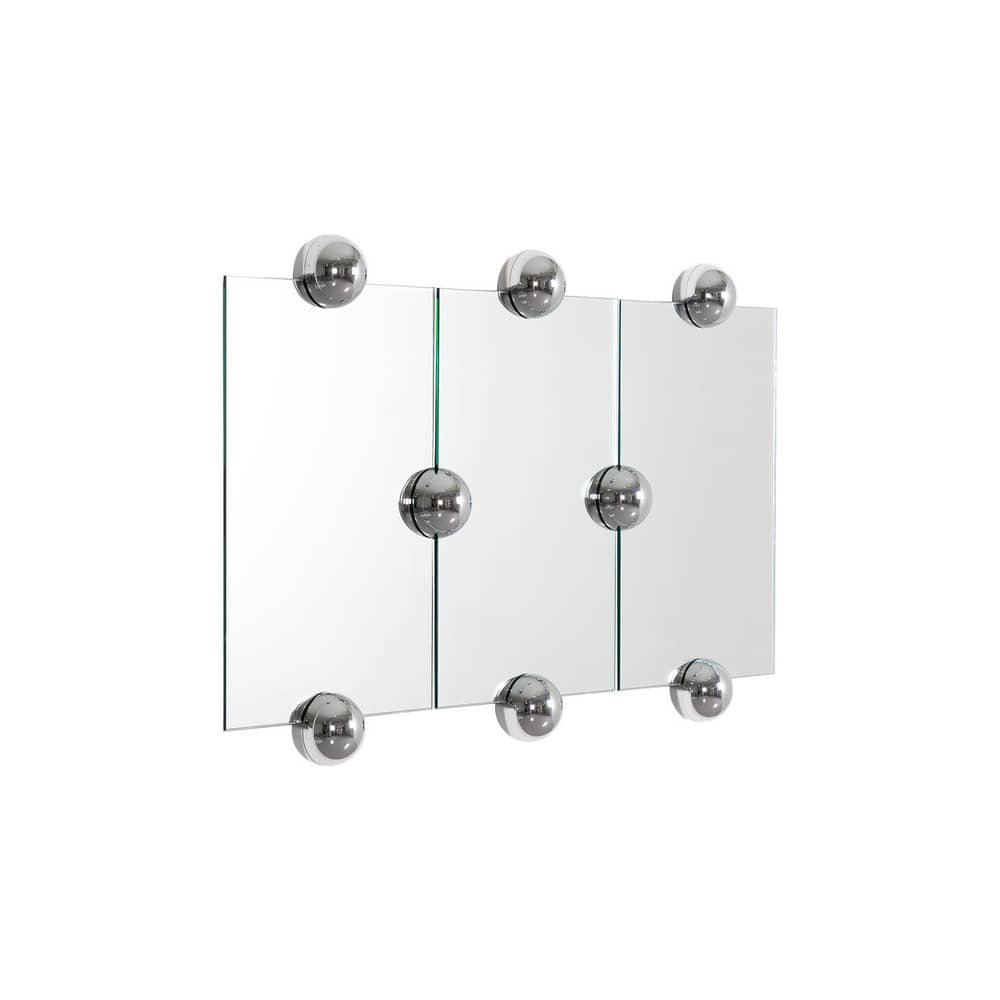 Wandspiegel Sphera Crystal Palace metall silber / L 140 x H 79 cm - Moustache - Verchromt - Glas, Verchromtes Zamak