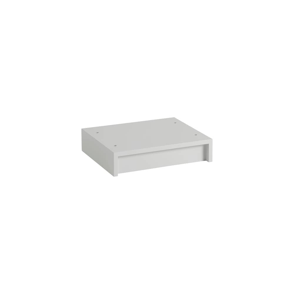 Zubehör  holz grau / Sockel B 43,5 x T 35 x H 10 cm - Für Modul Stacked Medium - Muuto - Grau - mitteldichte bemalte Holzfaserplatte