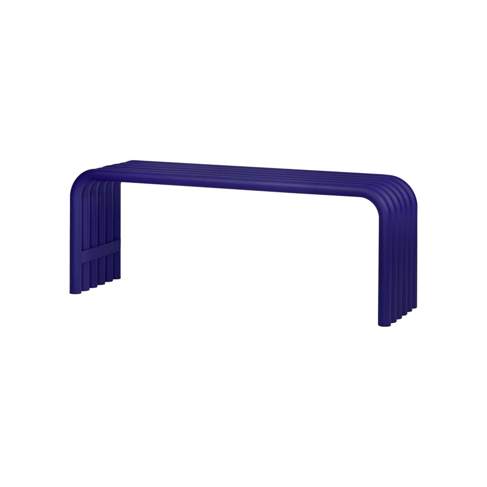 Banc Nokk métal bleu / L 114 cm - NOO.MA - Myrtille douce - Acier