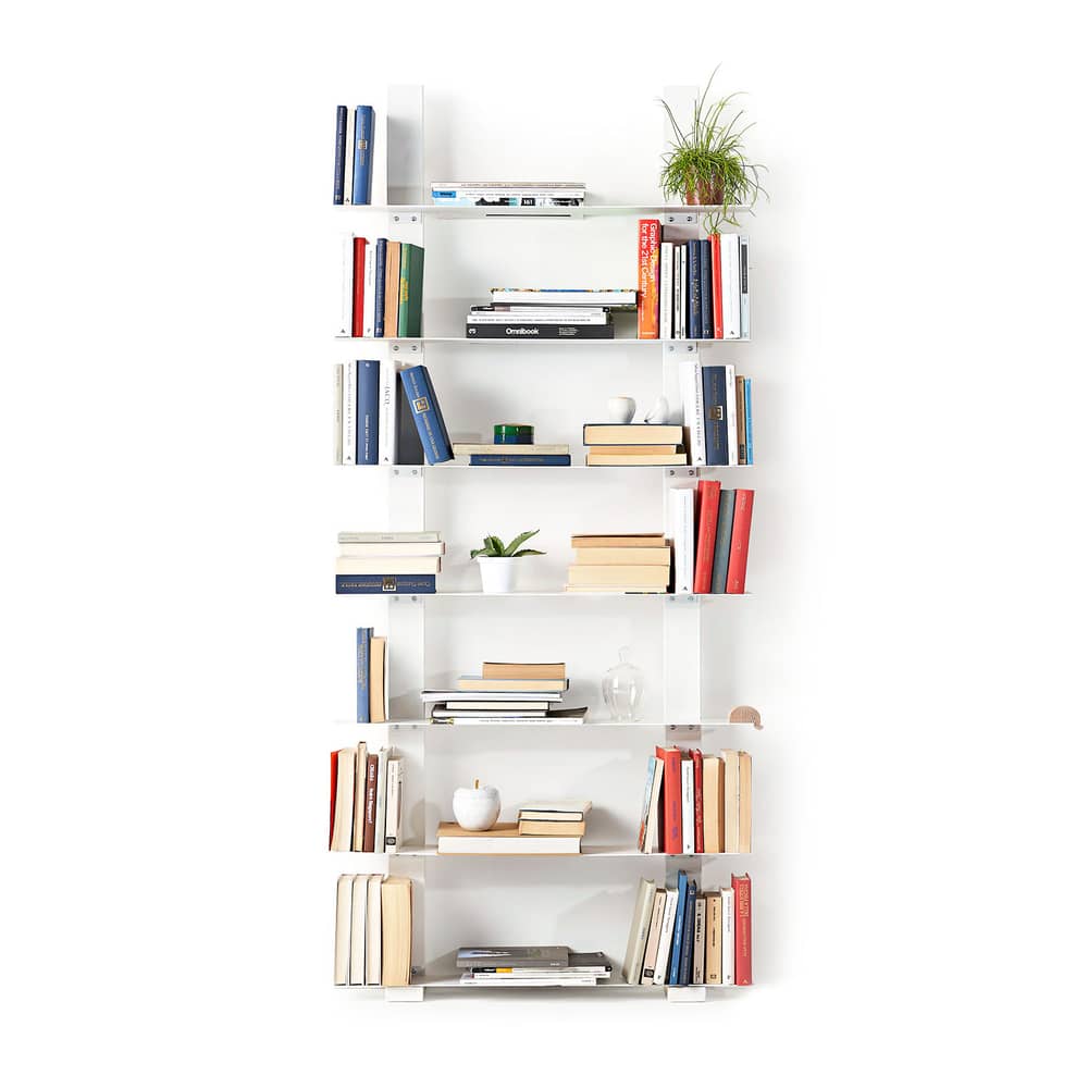 Bibliothèque murale Pacifico métal blanc / L 90 x H 192 cm - Opinion Ciatti - Blanc - Acier