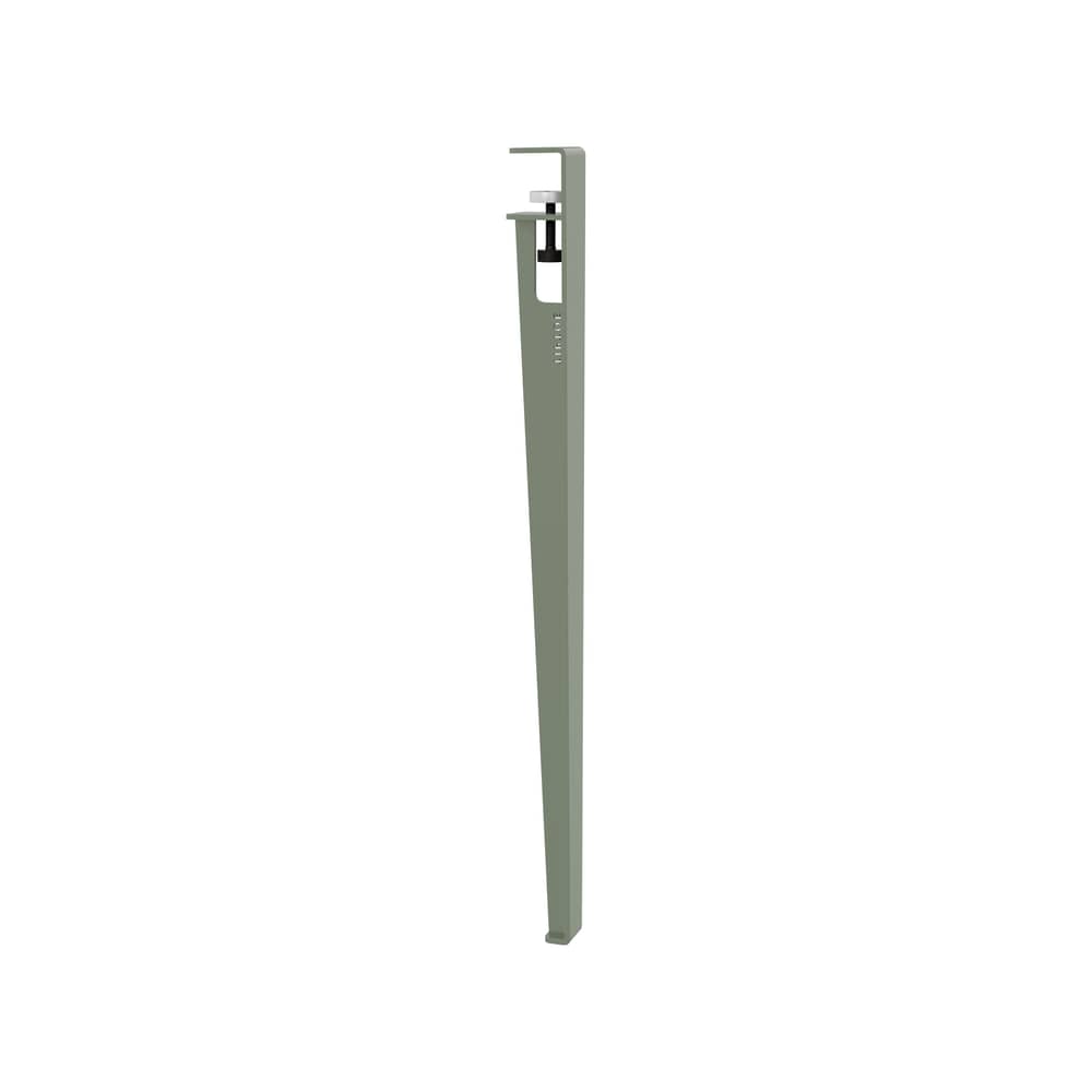 Fuß  metall grau mit Schraub-Befestigung / H 75 cm Um Tische & Schreibtische zu gestalten - TIPTOE - Eukalyptus-grau - thermolackierter Stahl