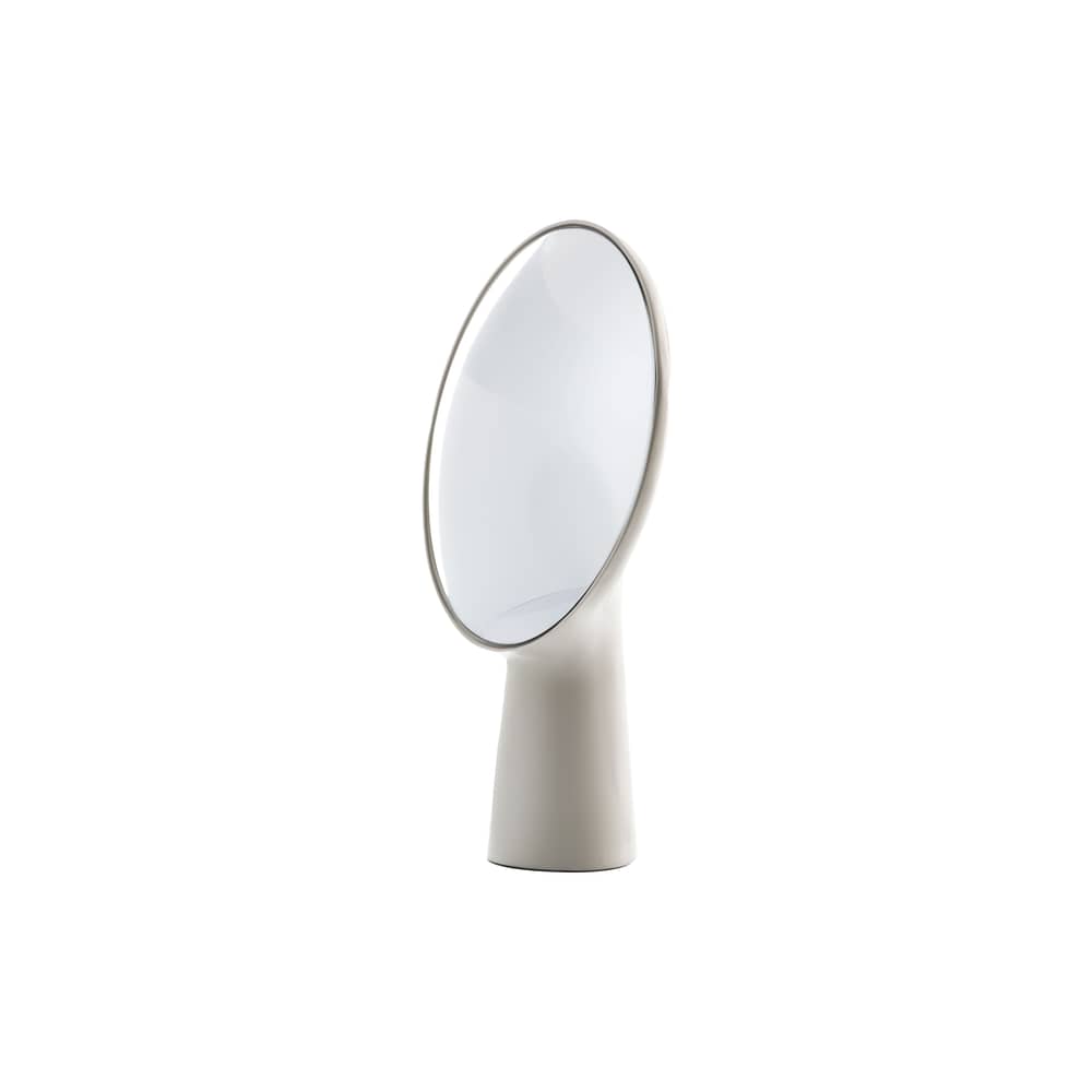 Miroir à poser Cyclope céramique blanc / H 46,5 cm - Moustache - Écru - Terre cuite émaillée