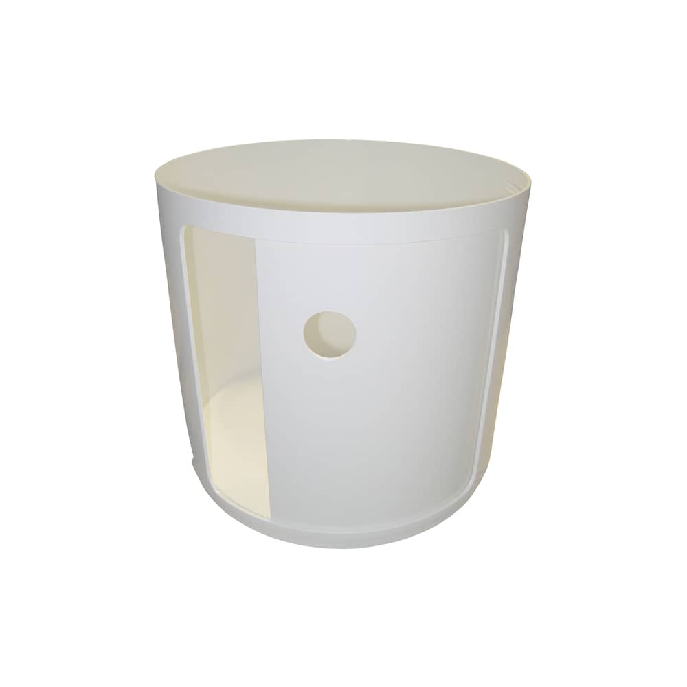Rangement Componibili plastique blanc / 1 tiroir - H 38  cm - Anna Castelli Ferrieri, 1968 / Seconde vie - Kartell - Meuble / Blanc - ABS