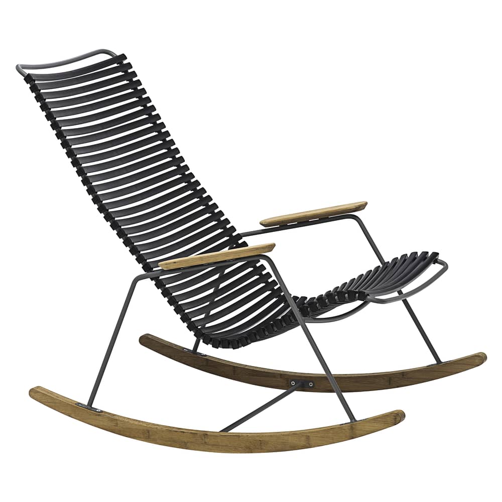 Rocking chair Click Houe / bambou - Noir - Plastique | Made In Design