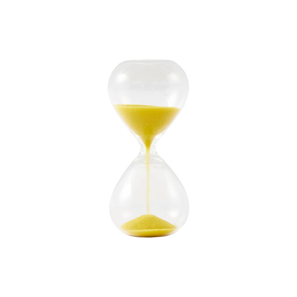 Sablier Ball XXS jaune /  30 sec. - H 8,5 cm - Pols Potten - Jaune - Sable teinté, Verre