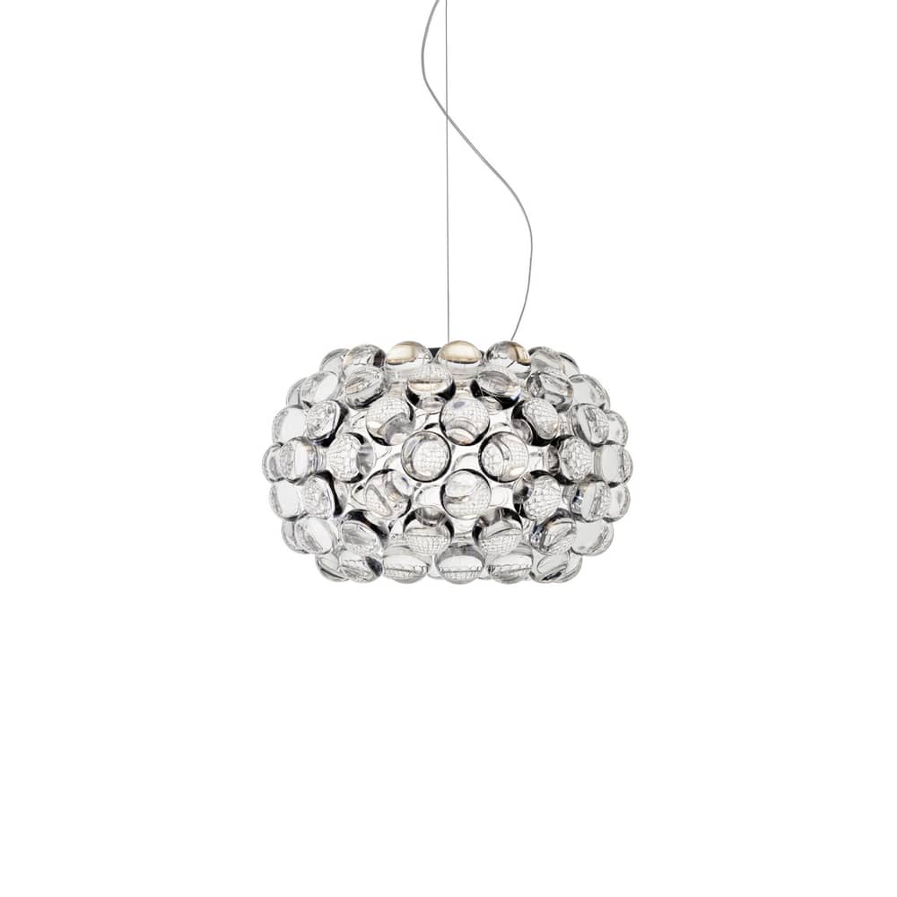 Sospensione Caboche Plus materiale plastico trasparente Small / LED - Ø 31 cm - Foscarini - Trasparente - PMMA