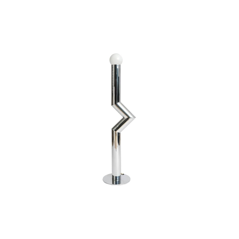 Stehleuchte Déviation Simple by Axel Chay metall silber / H 120 cm - Exklusiv - Axel Chay - Spiegelfarben Poliert - Glas, poliertes Aluminium