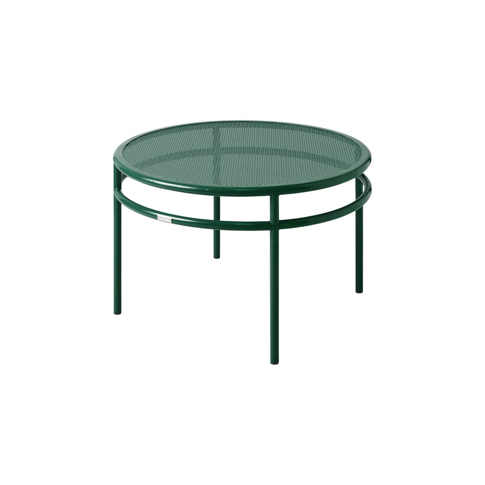 Table basse T37 Tressée métal vert / Ø 80 x H 50 cm - Plateau tressé - Tolix - Vert Mousse - Acier inoxydable
