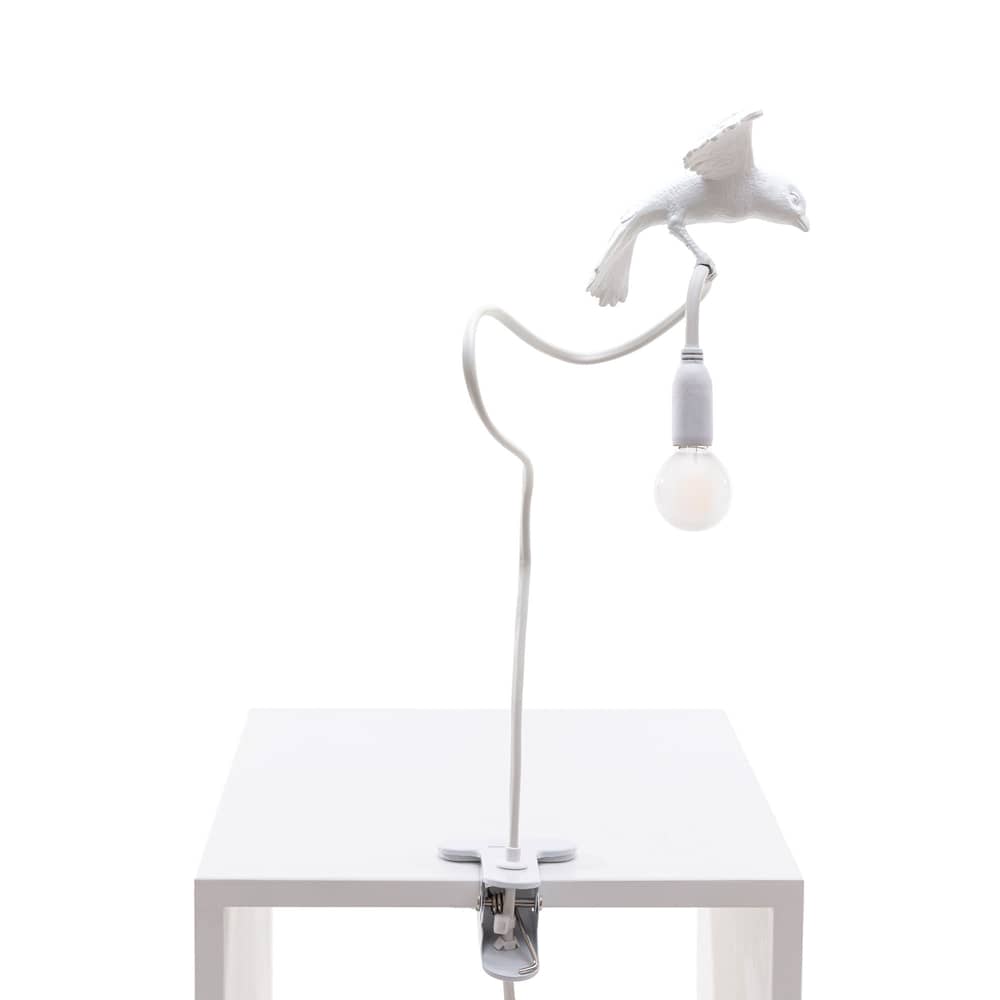 Lampe à pince Sparrow / Cruising plastique blanc - Seletti - Cruising / Blanc - Acier, Résine