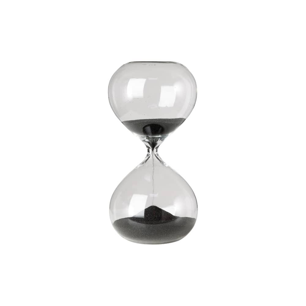 Sablier Ball Small / 30 min - H 20 cm - Pols Potten - Noir - Verre