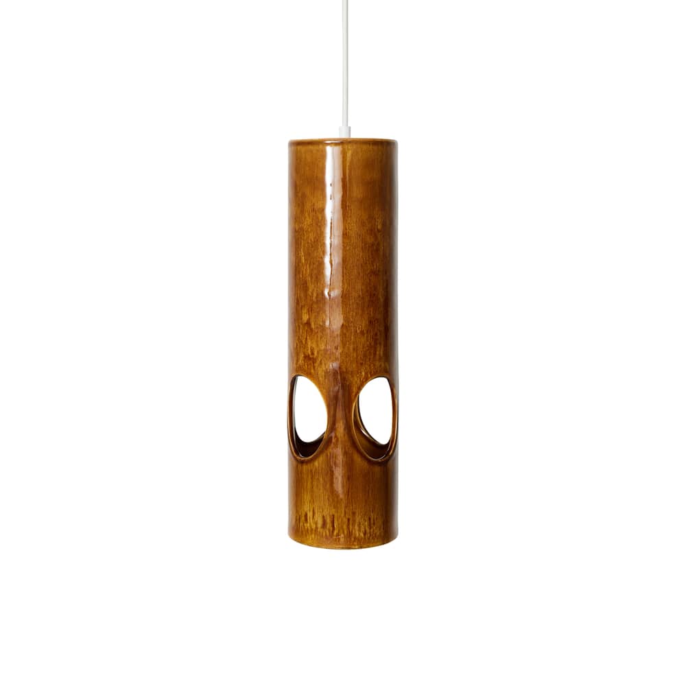 Suspension Ceramic céramique marron / Ø 11  cm x H 39.5 cm - HK LIVING - Bois de rose - Grès émaillé